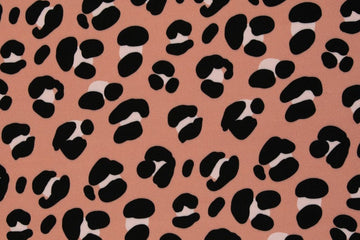 Viskose Webware, "Ampfing" by Swafing, Animal print, Leo, koralle, 0,5 m